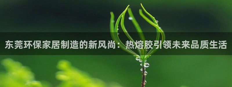 沐鸣2平台已7O777：东莞环保家居制造的新风尚：热熔胶引领